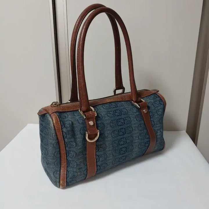 [BUNJANG] Gucci Vintage Denim Boston Bag / [정품/감정서O] 구찌 빈티지 블루 데님 보스턴백