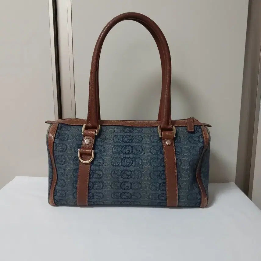 [BUNJANG] Gucci Vintage Denim Boston Bag / [정품/감정서O] 구찌 빈티지 블루 데님 보스턴백