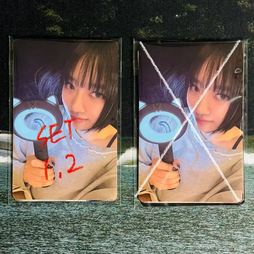 [BUNJANG] Miyawaki Sakura Lightstick Bundle Set / (미개봉) 미야오 응원봉 lightstick 포토카드 5장 1세트 양도