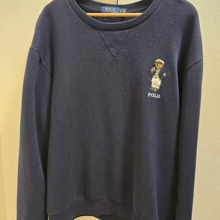 [BUNJANG] Polo Ralph Lauren Navy Polo Bear Embroidered Sweatshirt / 폴로 랄프로렌 해군 폴로 베어 자수 스웻셔츠 맨투맨