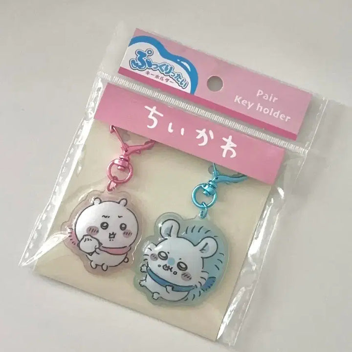 [BUNJANG] Chiikawa Momonga Pair Key Holder Mascot / 모몽가 치이카와 커플 봉봉드랍 키링 일본정품 먼작귀 마스코트