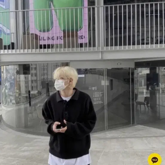 [BUNJANG] THE BOYZ OVER Balloon PK Collar Knit / 디서먼트 오버 벌룬 PK 카라 니트