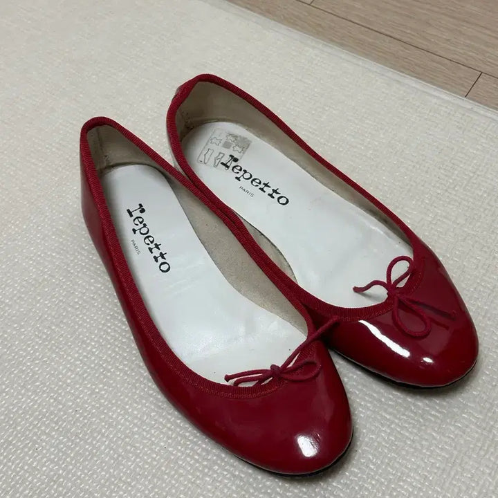 [BUNJANG] Repetto Patent Leather Ballet Flats (Size 37) / 레페토 레드유광 37