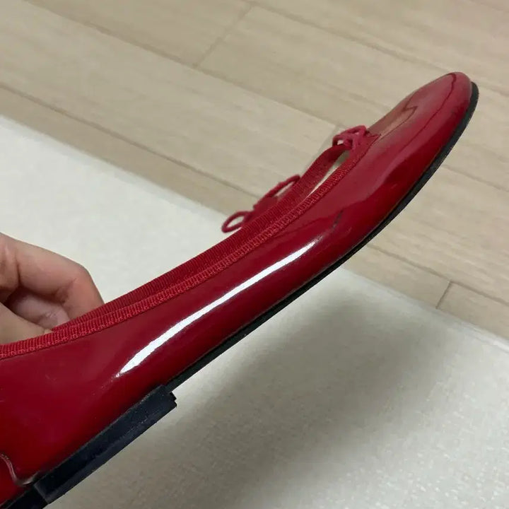 [BUNJANG] Repetto Patent Leather Ballet Flats (Size 37) / 레페토 레드유광 37