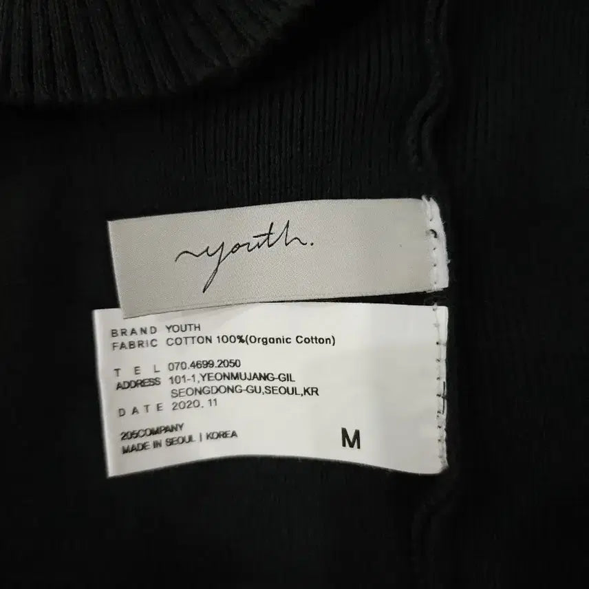[BUNJANG] Youth Organic Cotton Collar Polo Knit (Black) / (M) 유스 오가닉 코튼 칼라 폴로 니트 블랙8.5