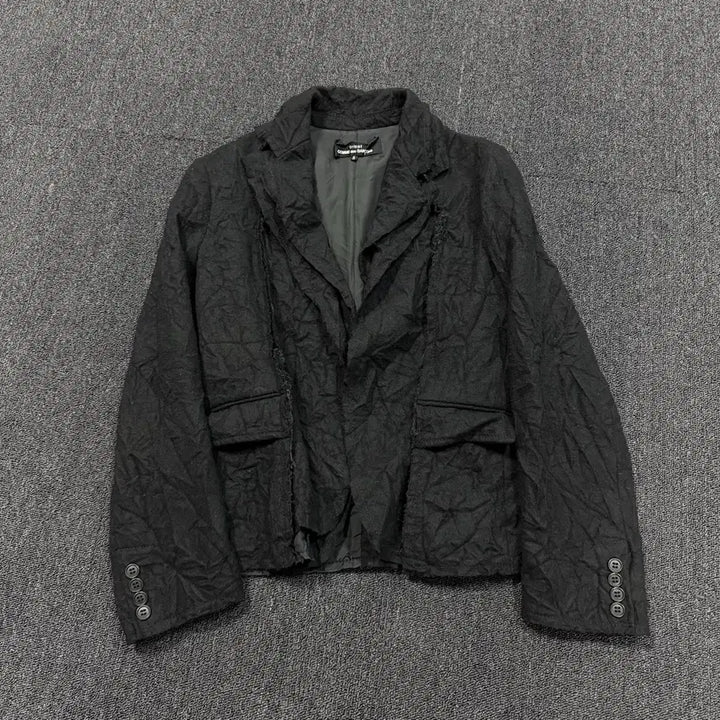[BUNJANG] Tricot Comme des Garcons Layered Wrinkle Jacket / 트리콧 꼼데가르송 레이어드 링클 자켓