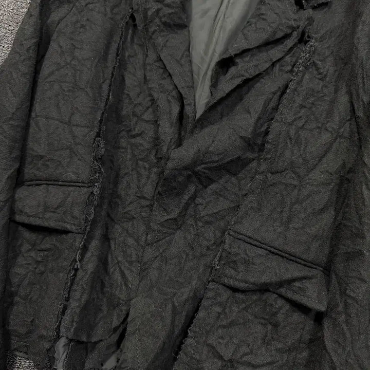 [BUNJANG] Tricot Comme des Garcons Layered Wrinkle Jacket / 트리콧 꼼데가르송 레이어드 링클 자켓