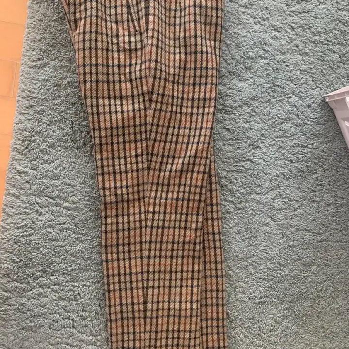 [BUNJANG] Daks Checkered Jacket & Pants Brown Set / 닥스 체크무늬 자켓 과바지 브라운계열