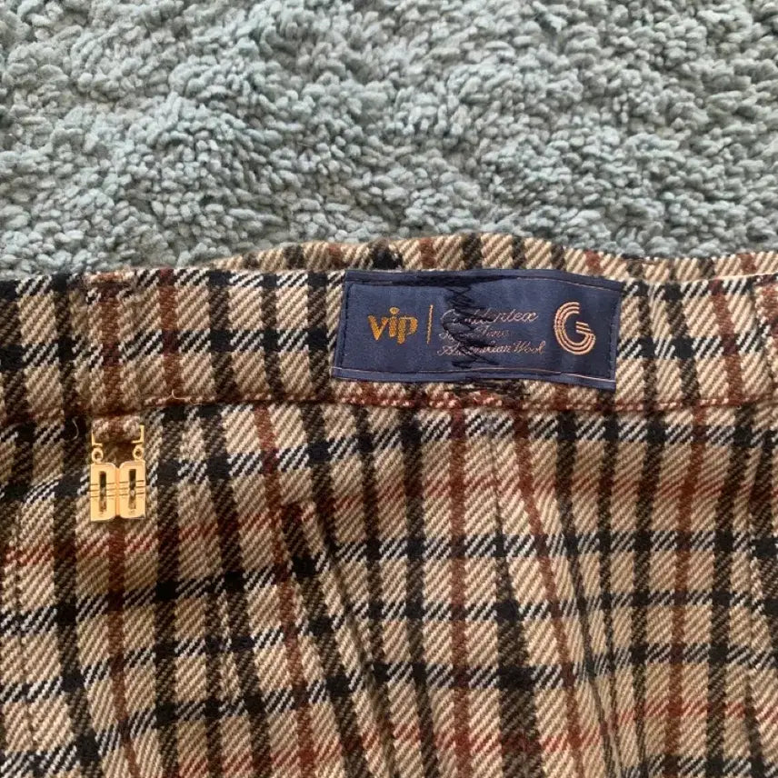 [BUNJANG] Daks Checkered Jacket & Pants Brown Set / 닥스 체크무늬 자켓 과바지 브라운계열