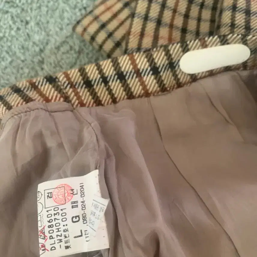 [BUNJANG] Daks Checkered Jacket & Pants Brown Set / 닥스 체크무늬 자켓 과바지 브라운계열