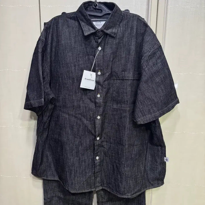 [BUNJANG] Urban Dress Denim Set (Shirt, Shorts, Pants) / 어반드레스 데님 반팔 셔츠/반바지/긴바지 셋업 새상품