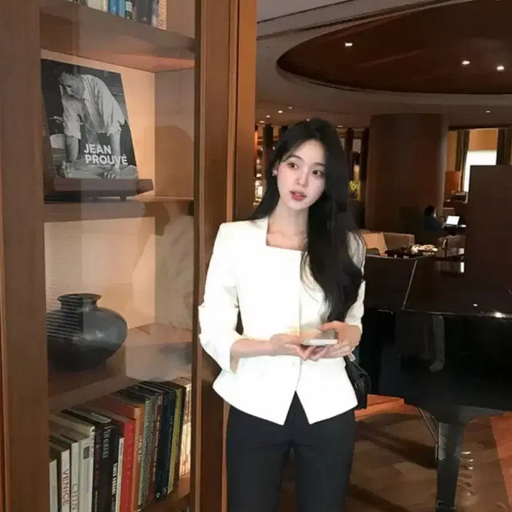 [BUNJANG] RENN Square Tweed Jacket / 렌느 스퀘어 트위드 자켓