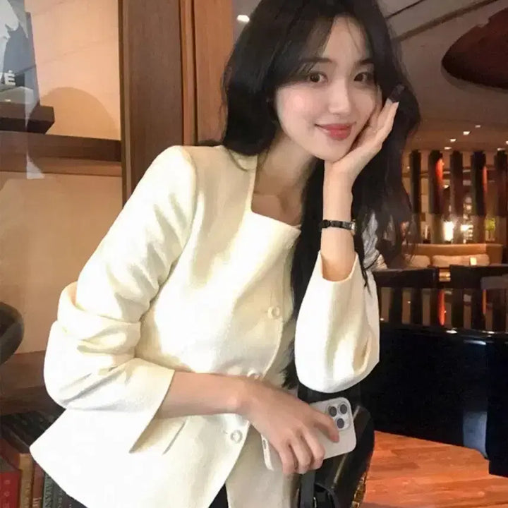 [BUNJANG] RENN Square Tweed Jacket / 렌느 스퀘어 트위드 자켓