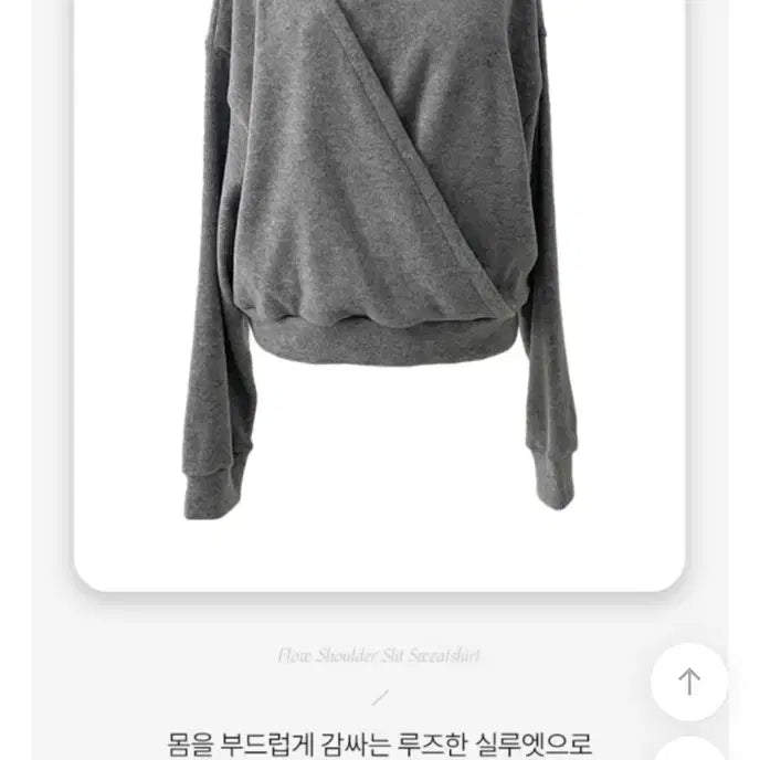 [BUNJANG] Unbranded Gray Knit Slit Sweatshirt / 그레이 니트 트임 맨투맨