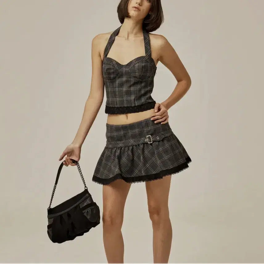 [BUNJANG] 3 Times Emma Halterneck Skirt Set S Size / 쓰리타임즈 엠마 홀터넥 스커트 세트 s 사이즈