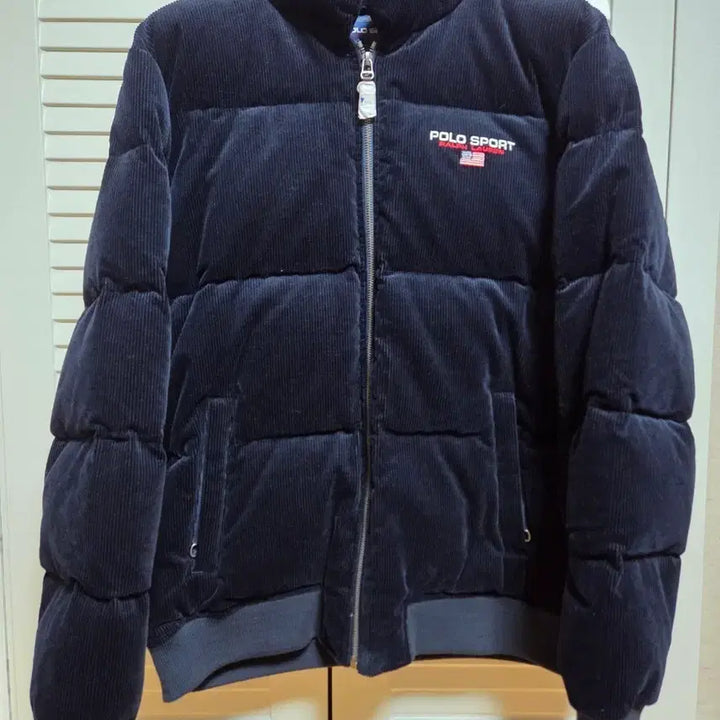 [BUNJANG] Polo Corduroy Padded Jacket (Navy, L) / 폴로 코듀로이 패딩 네이비 L