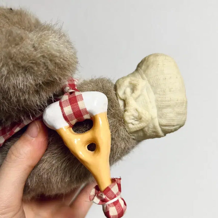 [BUNJANG] Vintage Teddy Bear with Crutch Doll / 고전 곰인형 테디베어 목발 곰돌이