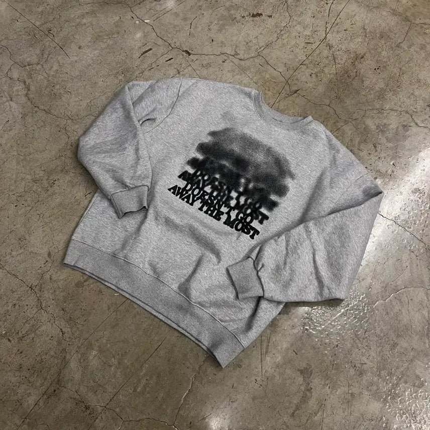 [BUNJANG] Like The Most Gray Sweatshirt XL / 라이크더모스트 그레이 스웨트셔츠 XL (기모)