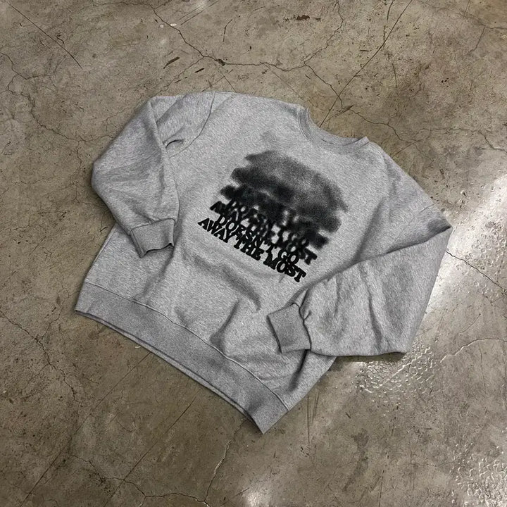 [BUNJANG] Like The Most Gray Sweatshirt XL / 라이크더모스트 그레이 스웨트셔츠 XL (기모)