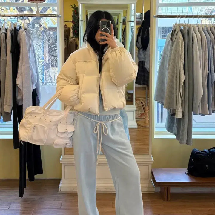 [BUNJANG] Bitter Celz Duck Down Padded Jacket (Ivory) / 비터셀즈 덕다운 패딩(아이보리)