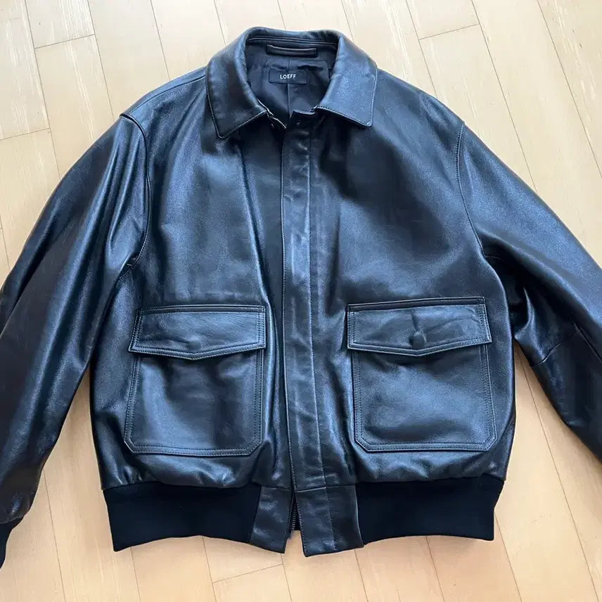 [BUNJANG] LOEFF A-2 Leather Jacket (Black, Size S) / LOEFF A-2 레더자켓 블랙 1 사이즈/S 유니섹스제품