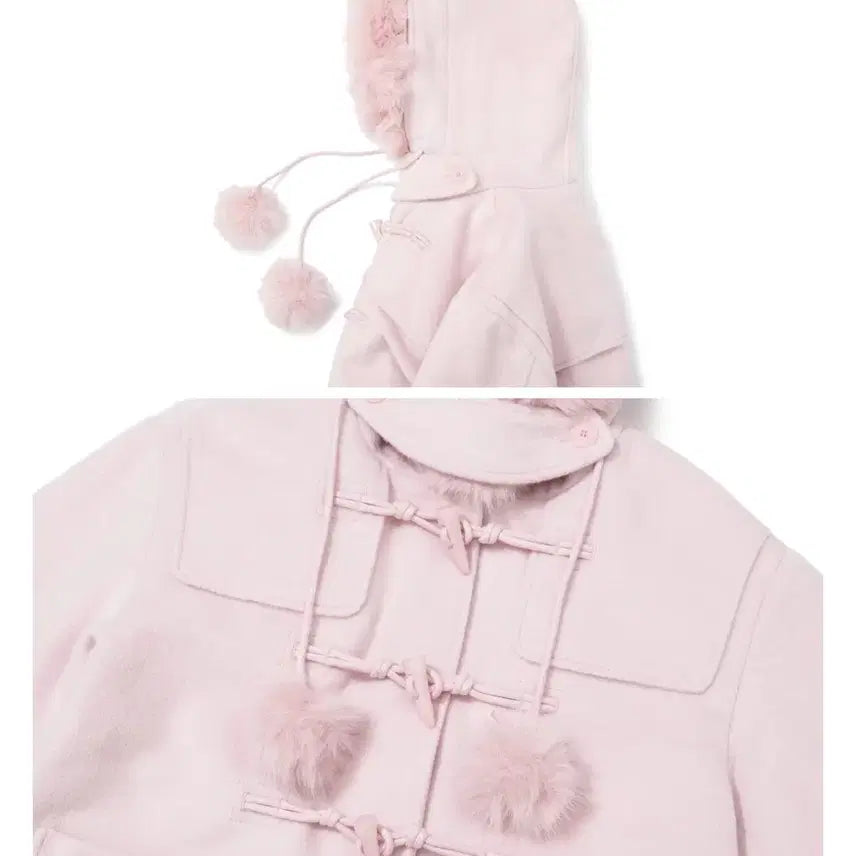 [BUNJANG] IDANG Pom Pom Half Coat / 아이당 폼폼 하프 코트 새상품