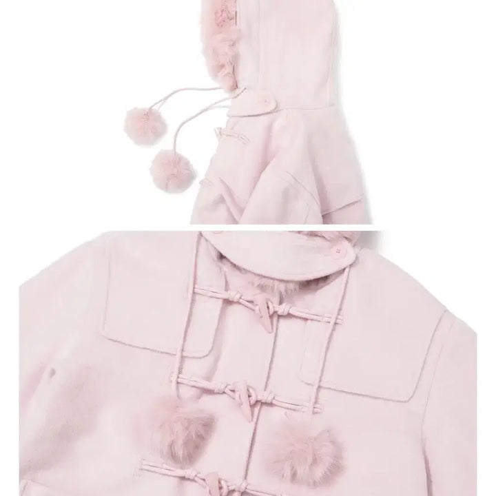 [BUNJANG] IDANG Pom Pom Half Coat / 아이당 폼폼 하프 코트 새상품