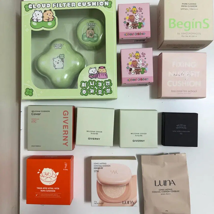 [BUNJANG] Assorted Cushion & Powder Compact / ₩3,900~ 정샘물 지베르니 에뛰드 투쿨포스쿨 무지개맨션 루나 쿠션