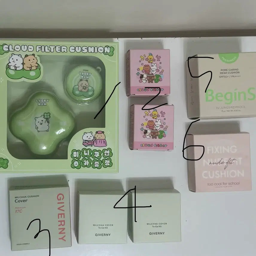 [BUNJANG] Assorted Cushion & Powder Compact / ₩3,900~ 정샘물 지베르니 에뛰드 투쿨포스쿨 쿠션 팩트 미니쿠션