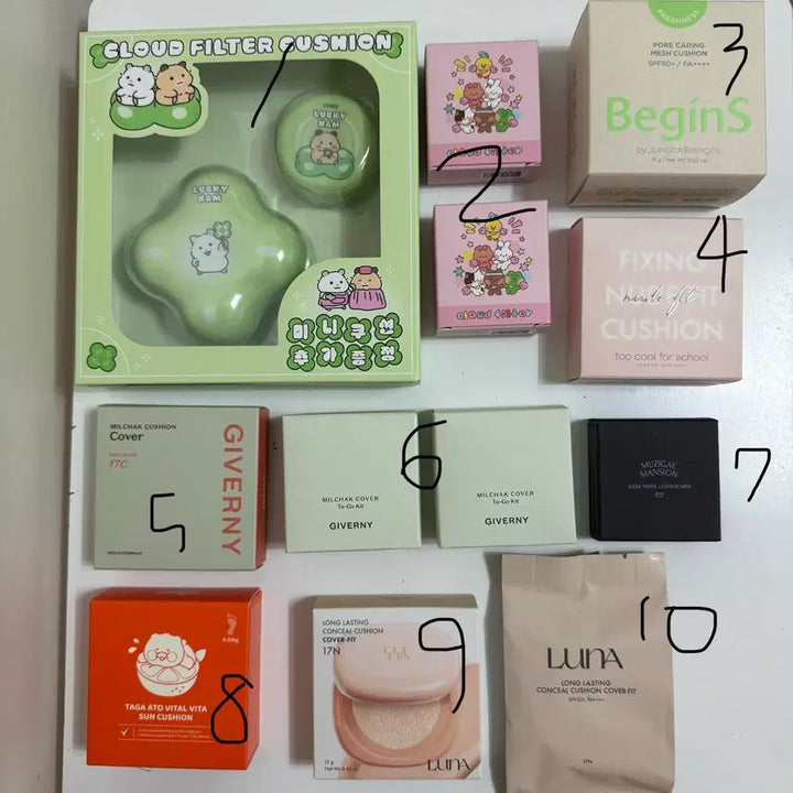 [BUNJANG] Assorted Cushion & Powder Compact / ₩3,900~ 정샘물 지베르니 에뛰드 투쿨포스쿨 무지개맨션 루나 쿠션