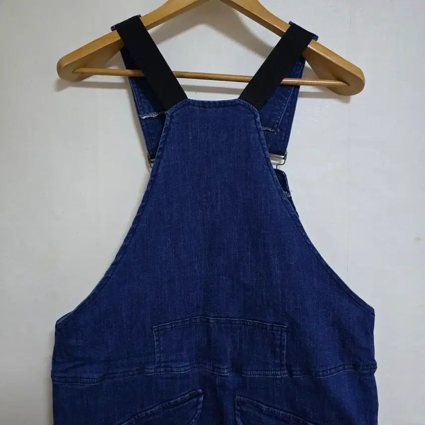 [BUNJANG] Denim Rolled-Up Overalls Jumpsuit / 여성의류 데님 롤업 청 오버롤 멜빵 바지 점프수트