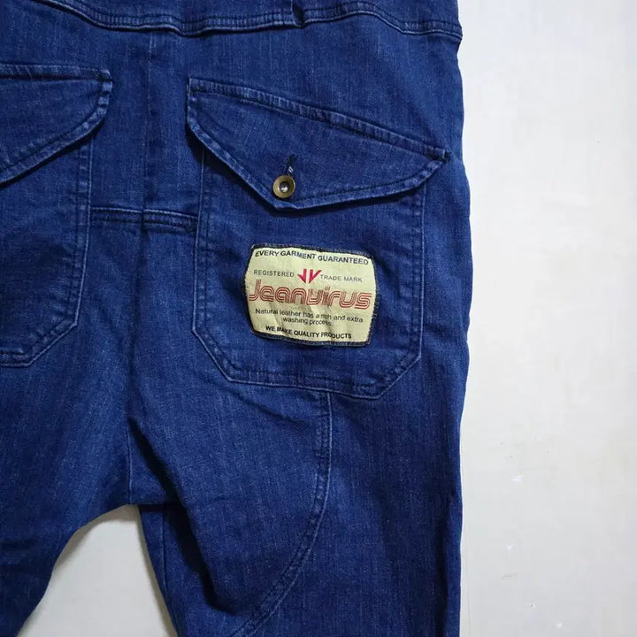 [BUNJANG] Denim Rolled-Up Overalls Jumpsuit / 여성의류 데님 롤업 청 오버롤 멜빵 바지 점프수트