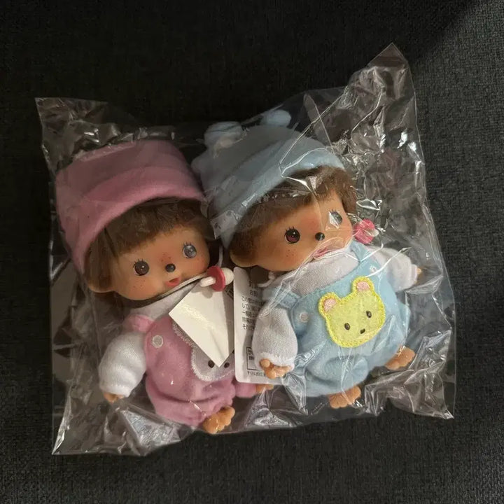 [BUNJANG] Monchhichi Bear Rabbit Doll Set / 몬치치 곰토끼 인형 세트 팝니다