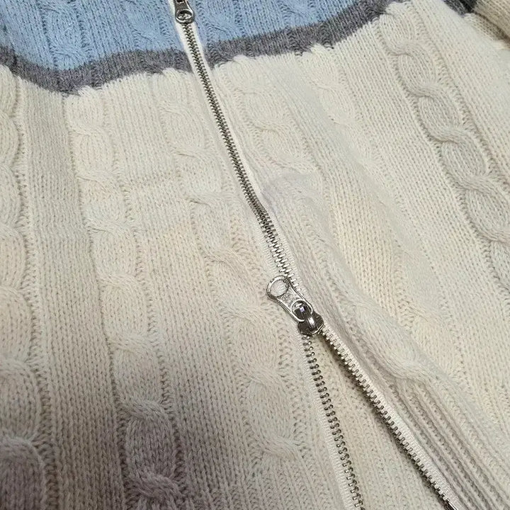 [BUNJANG] Unbranded Crop Two-Way Knit Zip-up / 크롭 투웨이니트집업 새거 55-66