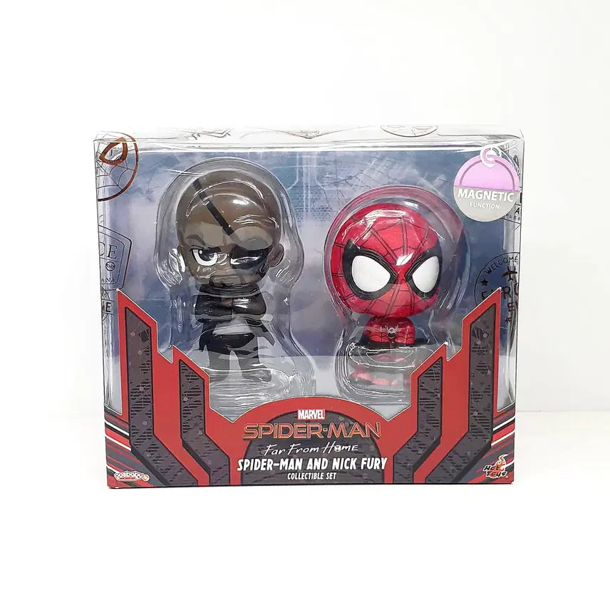 [BUNJANG] Hot Toys Spider-Man &amp; Nick Fury Cosbaby Figure / [개봉전시]핫토이 코스베이비 파프롬홈 스파이더맨&amp;닉퓨리 피규어
