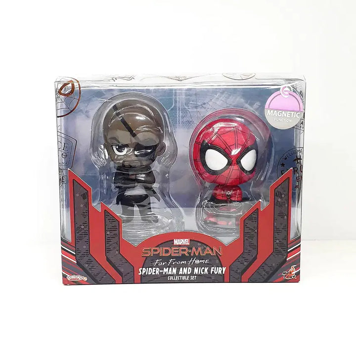 [BUNJANG] Hot Toys Spider-Man &amp; Nick Fury Cosbaby Figure / [개봉전시]핫토이 코스베이비 파프롬홈 스파이더맨&amp;닉퓨리 피규어
