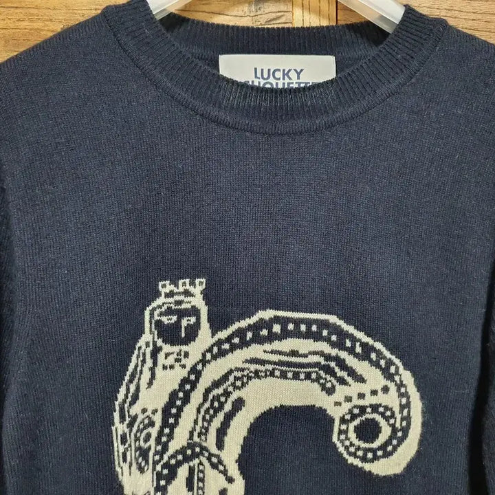 [BUNJANG] Lucky Chouette Cashmere Wool Knit Sweater / 럭키슈에뜨 캐시미어 울 니트, 55