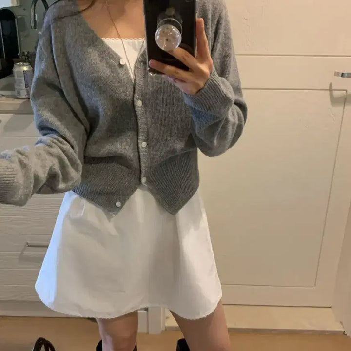 [BUNJANG] Wellow Gray Cardigan / 웰로우 가디건 그레이