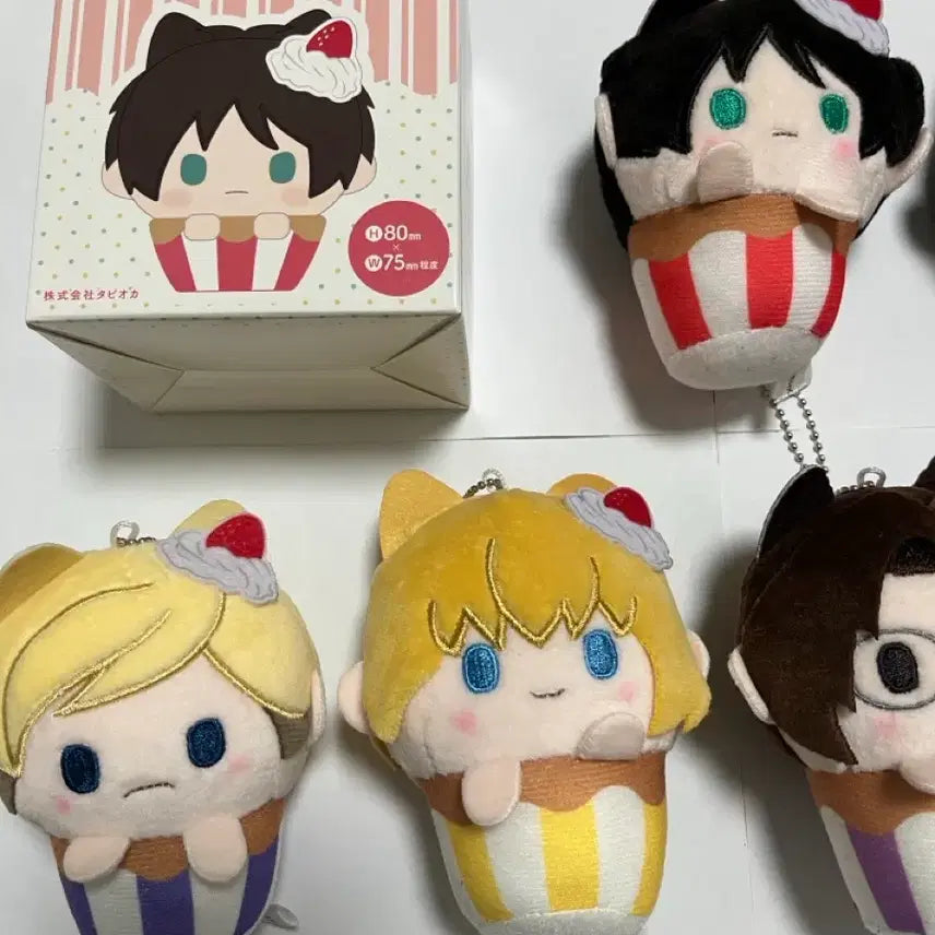 [BUNJANG] Attack on Titan Tapinue Plush Set / (세트가격) 진격거 컵케이크 타피누이 에렌 미카사 엘빈 아르민 한지 쟝