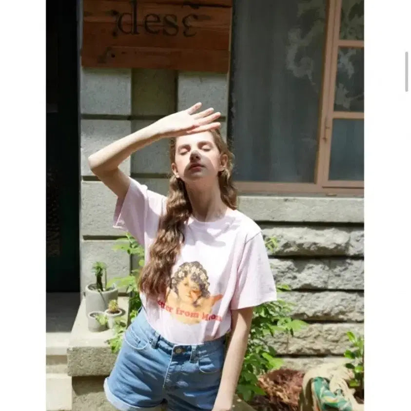 [BUNJANG] Letter From Moon Angel Logo T-shirt / 레터프롬문 천사 로고 티셔츠 새상품