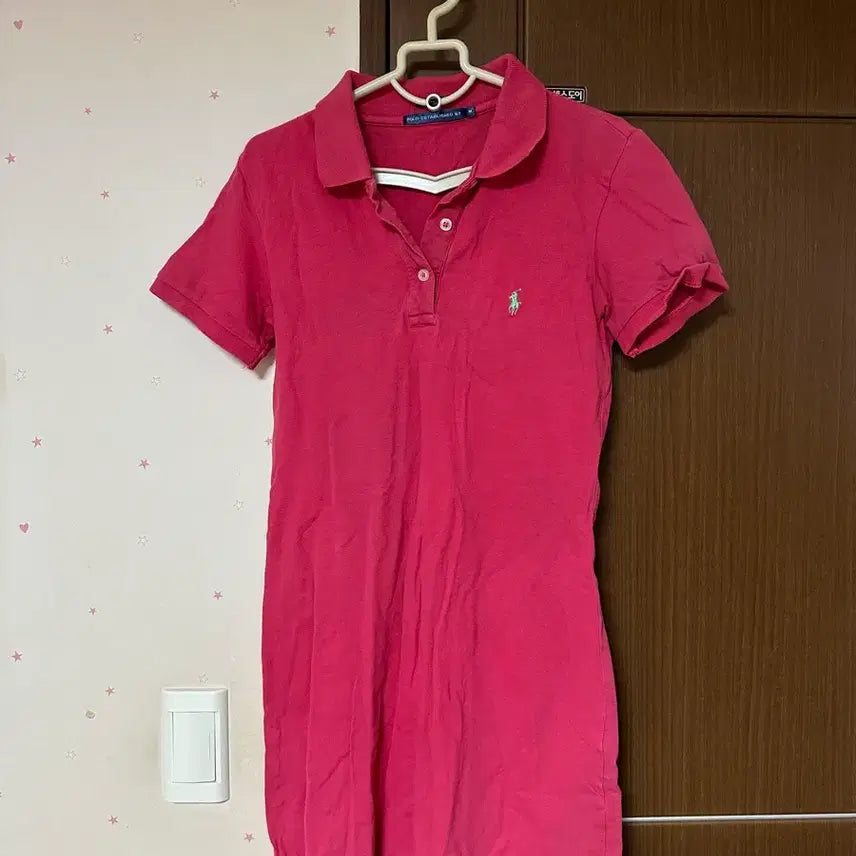 [BUNJANG] Polo Ralph Lauren Pink Short-Sleeve Dress / 폴로 랄프로렌 핑크색 반팔 원피스