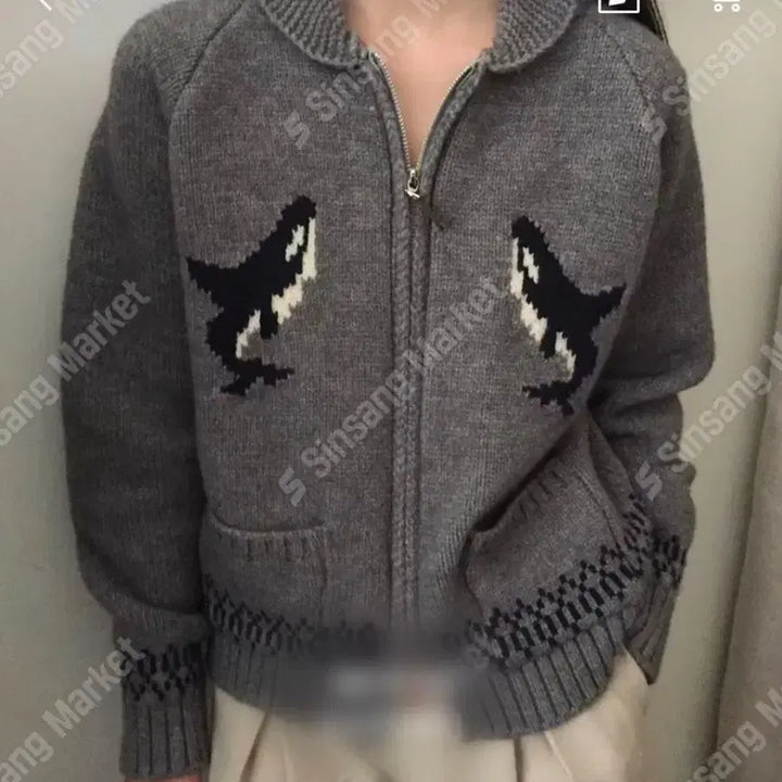 [BUNJANG] Dolphin Wool Knit Jumper / 돌핀 울 니트 점퍼