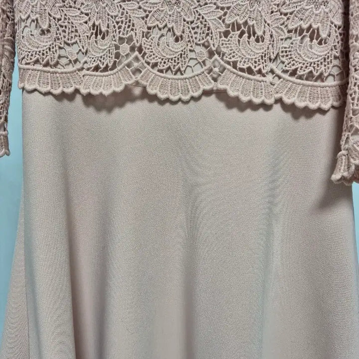 [BUNJANG] Leni & Bone Pink Lace Flare Dress / 레니본핑크 레이스 플레어 원피스