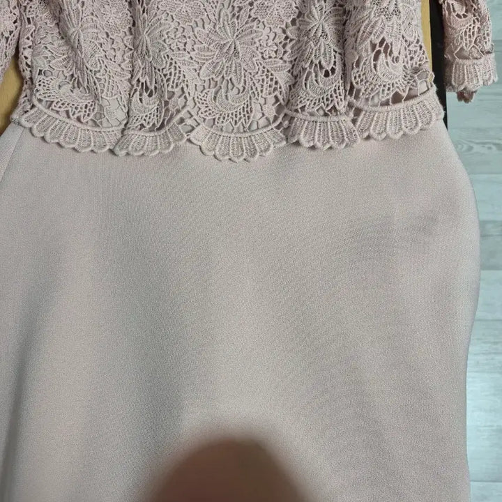 [BUNJANG] Leni & Bone Pink Lace Flare Dress / 레니본핑크 레이스 플레어 원피스