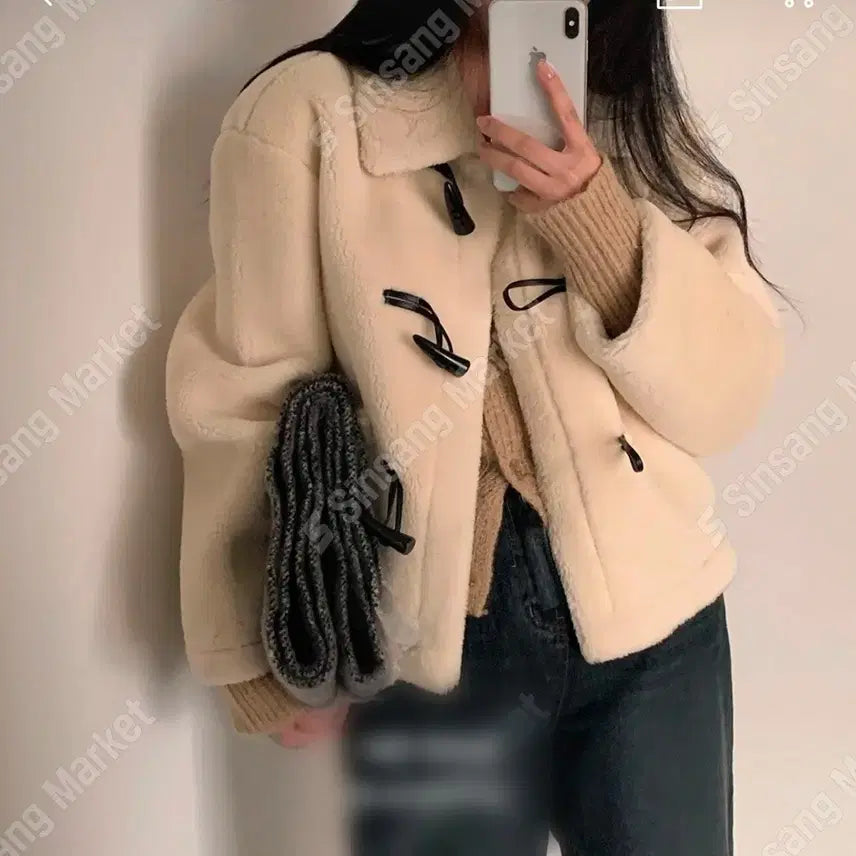 [BUNJANG] Tteokbokki Dumble Short Coat / 떡볶이 덤블 숏코트