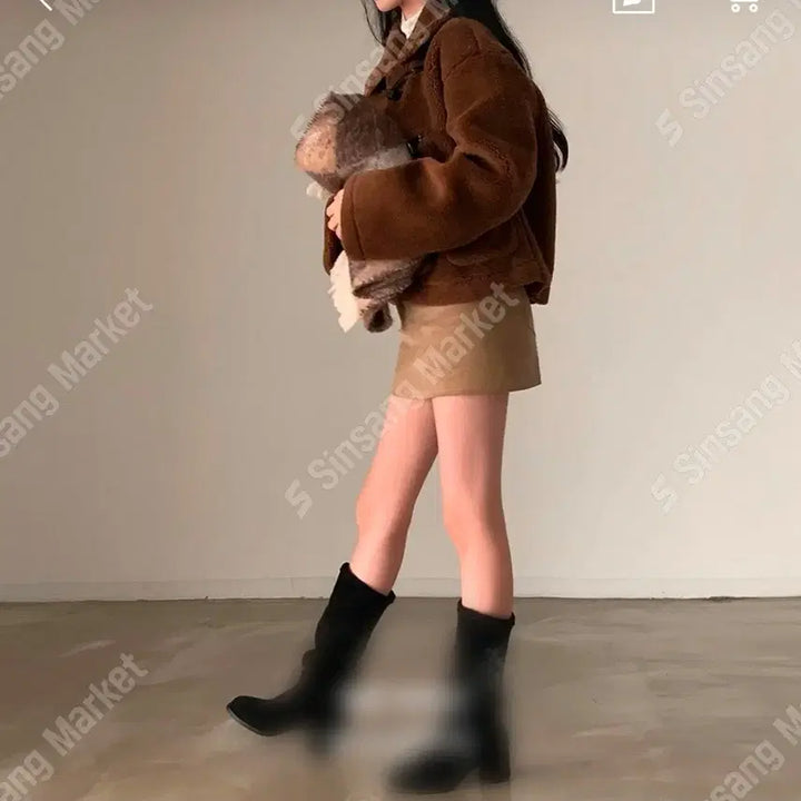 [BUNJANG] Tteokbokki Dumble Short Coat / 떡볶이 덤블 숏코트