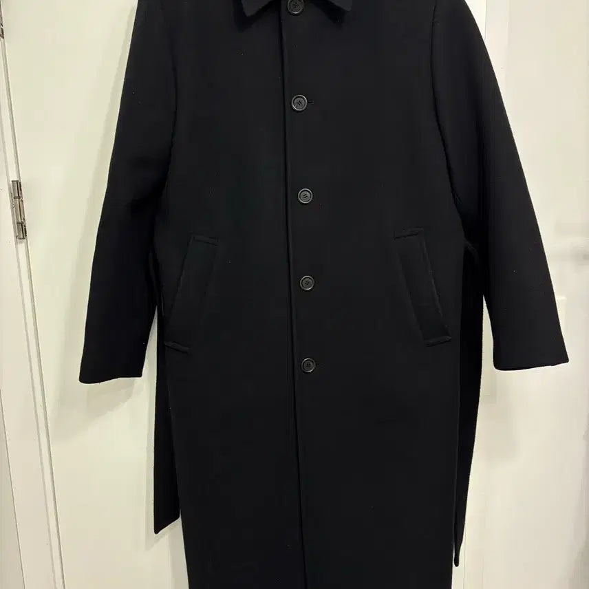 [BUNJANG] Amomento 24FW Single Breasted Coat Black / 아모멘토 24fw 싱글 브레스티드 코트 블랙