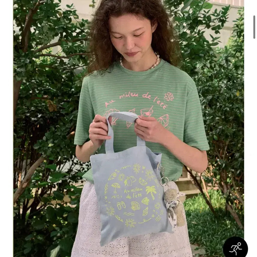 [BUNJANG] Nonlocal Seaside Hand Drawing Eco Bag / 논로컬 드로잉 에코백 새상품 (39000원)
