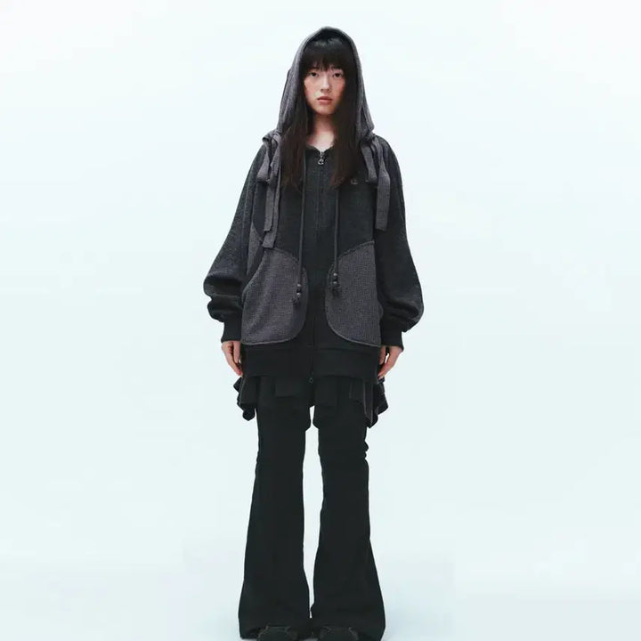 [BUNJANG] KOISEYO Folding Unbalance Skirt + Pants Set / 코이세이오 폴딩 언발란스 스커트+팬츠 SET