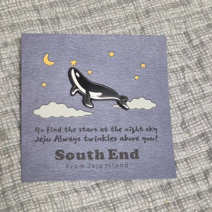 [BUNJANG] Jeju Island Orca Metal Badge / 제주도 기념품 범고래 금속뱃지 미사용